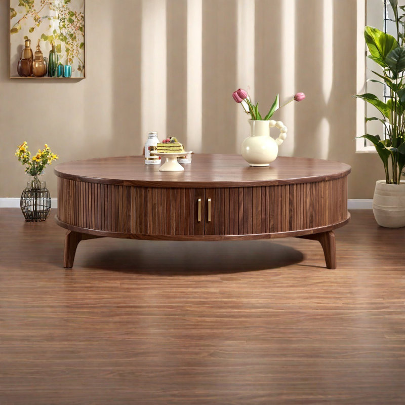 Modern simple coffee table, 14.2" H x 39.4" L x 39.4" W