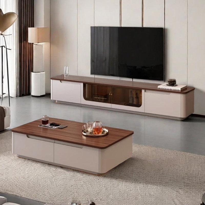 Simple coffee table TV cabinet combination