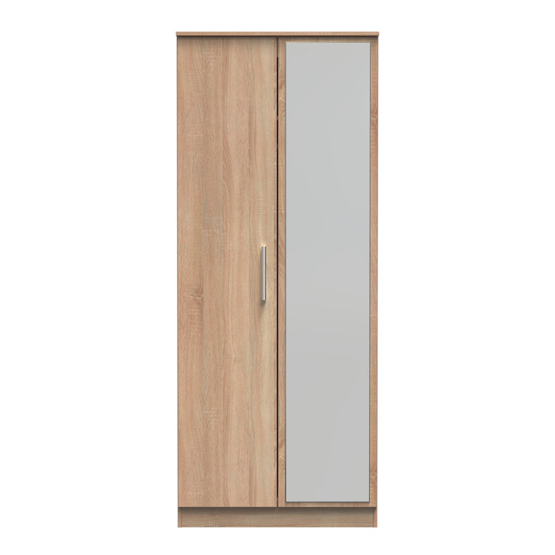 Bhaga Manufactured Wood Wardrobe, Black Matt