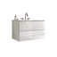 Meuble-lavabo mural de 30 po avec lavabo en céramique et trois trous de robinet, offrant une élégance intemporelle et une fonctionnalité améliorée.-1202278115