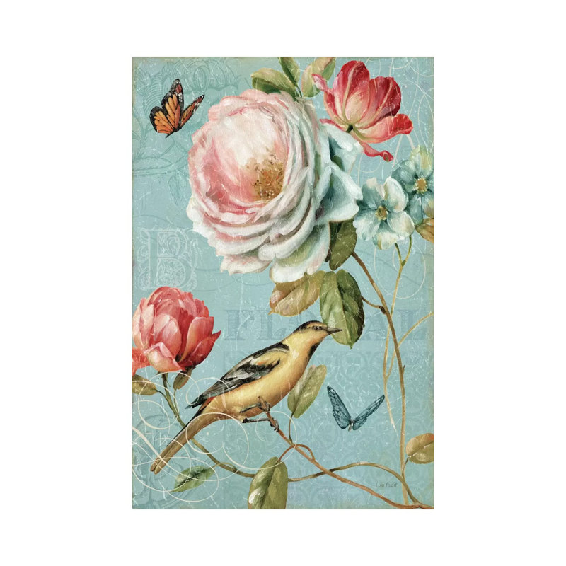 Spring Romance II by Lisa Audit - Painting on Canvas, 20.32 cm H x 30.48 cm W, Wrapped Canvas