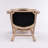Retro French Country Barstools with Rattan Mesh Backrest and Upholstered Seating, Set of 2