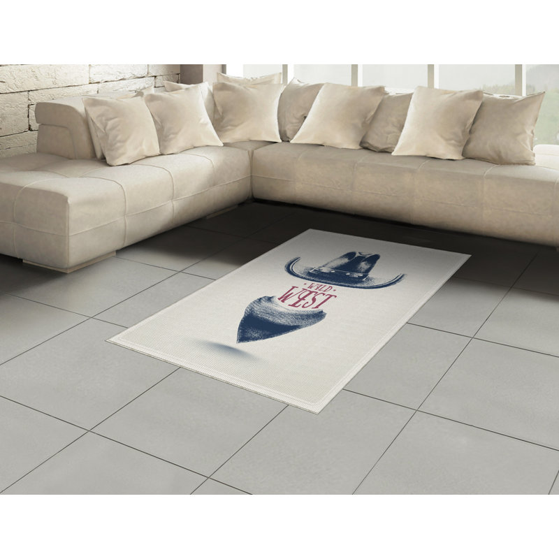 Americana High Density Long Fiber Poly Threads Decorative Area Rug Carpet, Rectangle 4' x 5'8"
