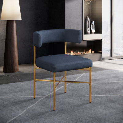 Chaise en tissu texturé Klaidi