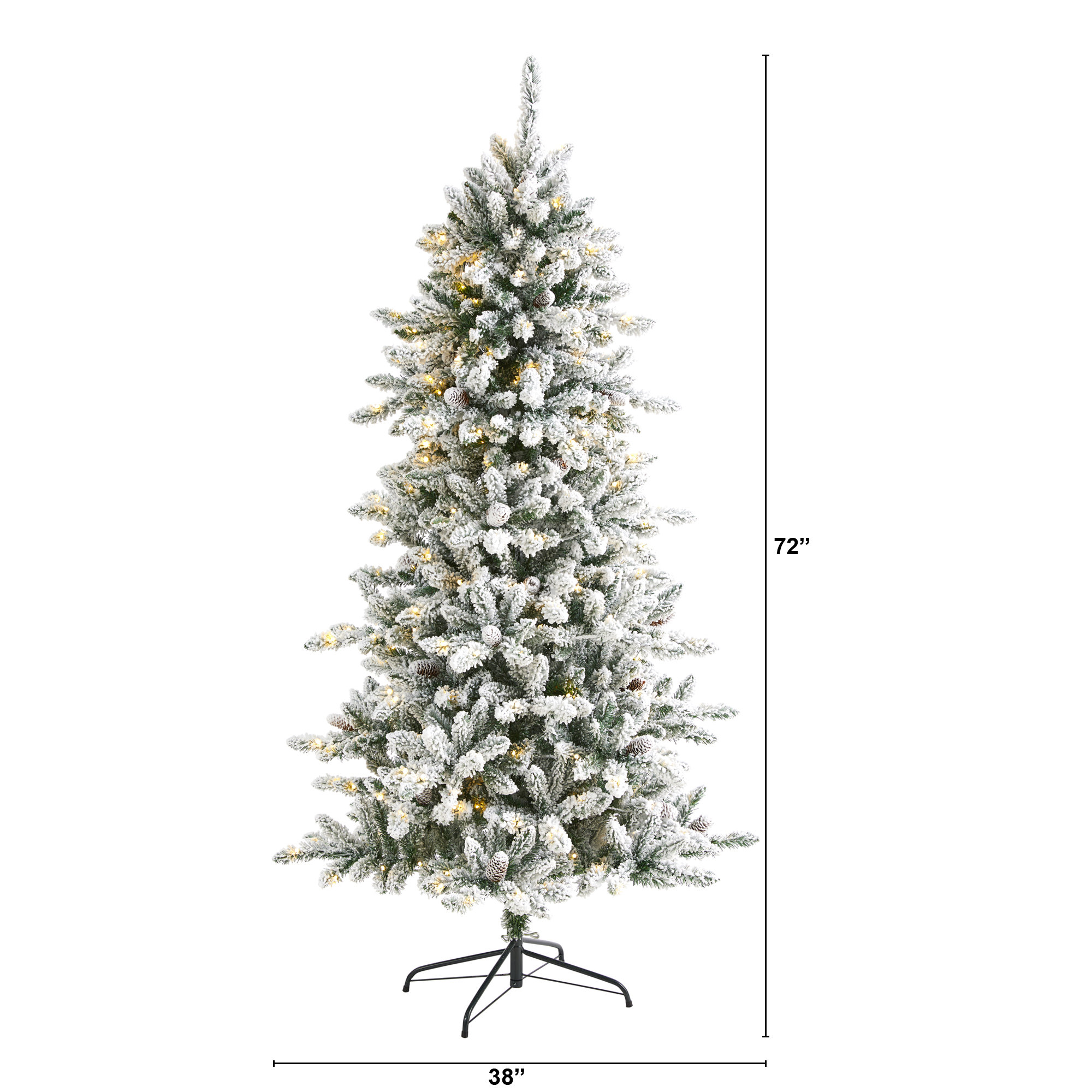 Lighted Artificial Fir Christmas Tree, 6' H