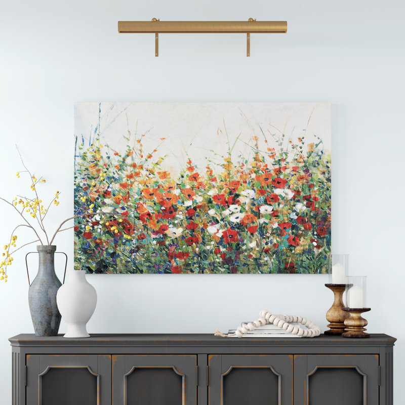 «Garden in Bloom I» par Timothy O 'Toole - peinture sur toile tendue, H 32 po x l 48 po, Impression sans cadre, Sans cadre