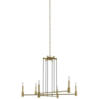 Kingston 6 - Light Dimmable Sputnik Modern Linear Chandelier