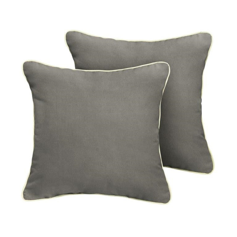 Housse et insert de coussin carré extérieur Eamon, H 6 po x l 24 po x P 24 po