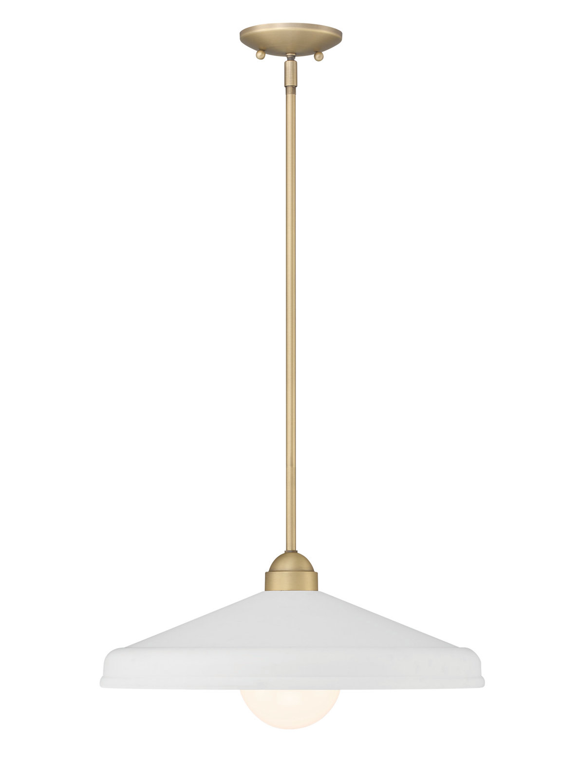 Delilah 18" W Dome Pendant, White