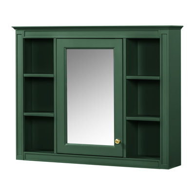 Rangement mural pour salle de bain - Armoire polyvalente 35 po x 27,5 po avec miroir