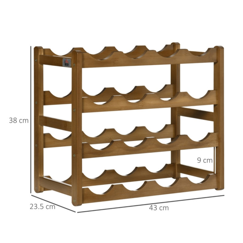 Wine Bottle Rack Brown