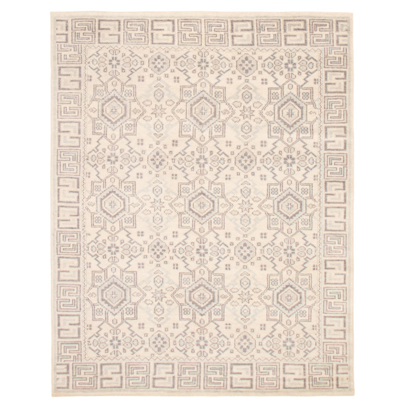 Leonord One-of-a-Kind 7'11" x 10'3" New Age Rectangle Wool Area Rug in Ivory