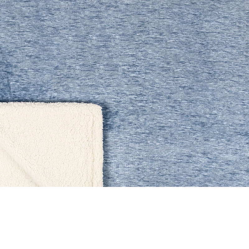  Jeté Melange, L 50 po x L 60 po, Mélange bleu marine