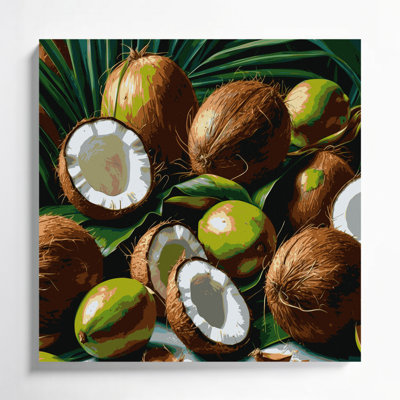 Fruit, noix de coco, art mural sur toile