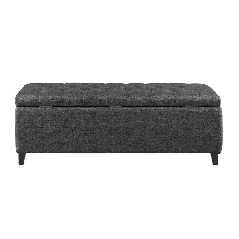 Storage Bench For Home Essentials - 400 Lbs Capacity Soft Close In Charcoal Interior Your Needs, Charcoal