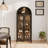 68" Tall Arched Storage Display Cabinet-2133944932