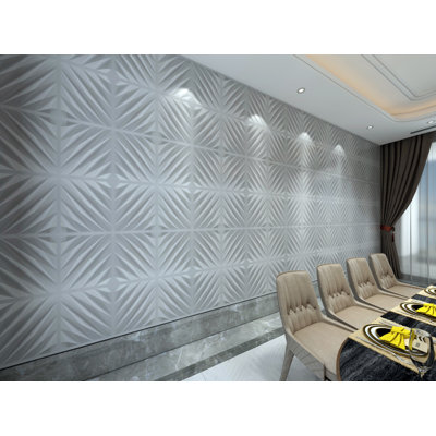 Panneau mural 3D blanc 19,7 po x 19,7 po Falkirk Ross (paquet de 10)