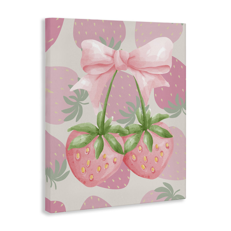 Toile à ruban Strawberry Shortcake, design par Jesse Keith, H 40 po x l 30 po
