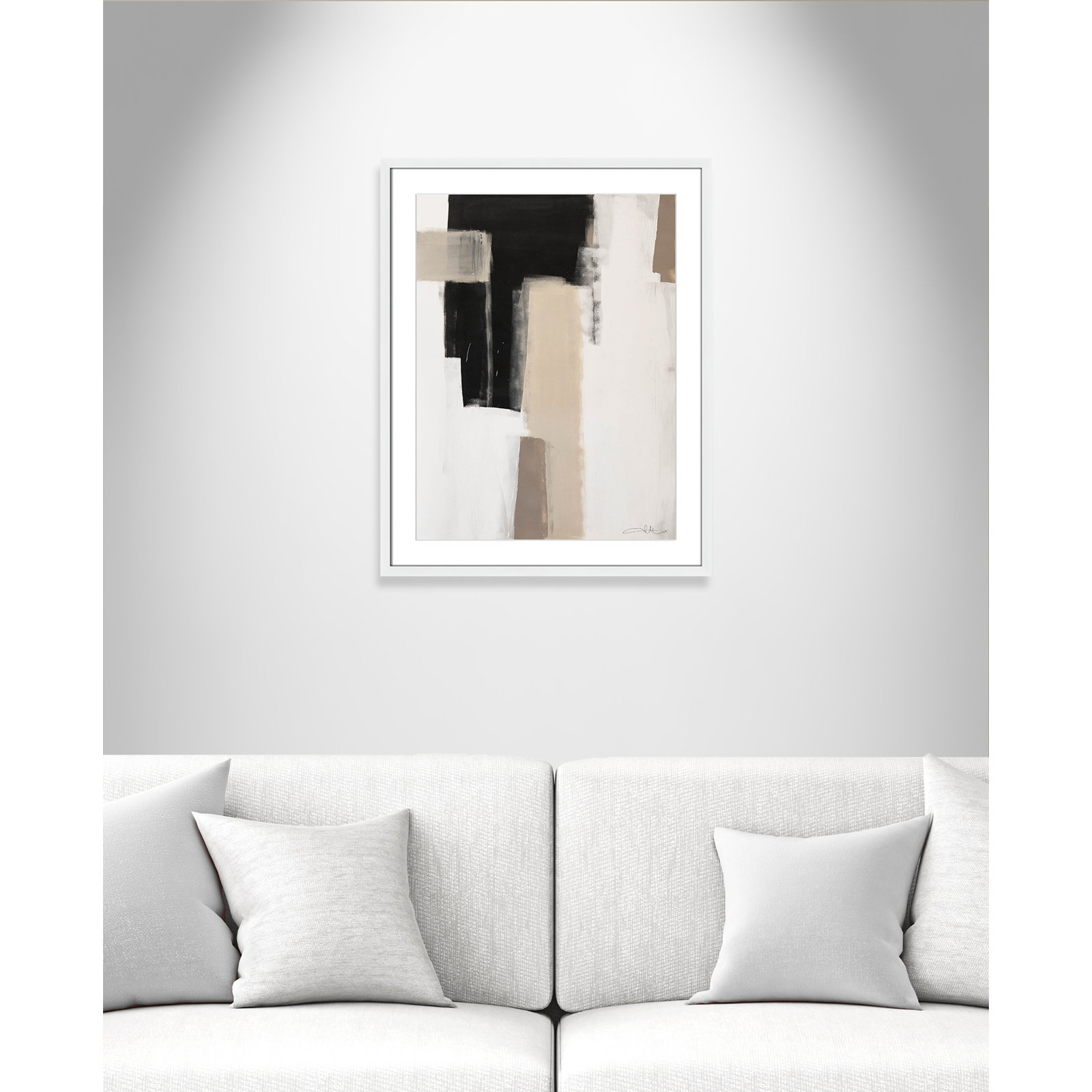 Giverny Earth Scapes I Print, 29.5" H x 23.5" W x 2" D, Yes, White Single Picture Frame