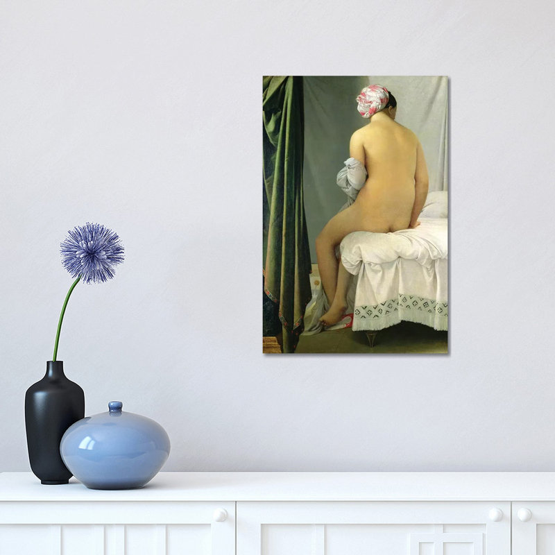 The Bather (Baigneuse Valpincon) by Jean-Auguste-Dominique Ingres - Wrapped Canvas Painting, 30.48 cm H x 45.72 cm W