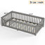 Lits sécuritaires pour enfants, lit simple en bois de pin, style rustique gris pour la maison