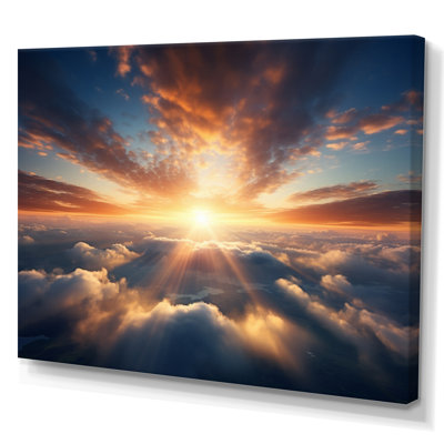 " Yellow Blue Sunrise Rays Of Hope I "