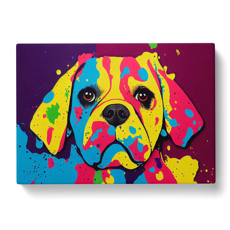 Painted Dog Vol.5 Abstract - Wrapped Canvas, 40cm H x 60cm W x 3cm D