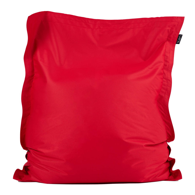 Kids Indoor-Outdoor Floor Cushion Bean Bag, Red