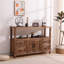 Buffet en bois massif brun-379355079