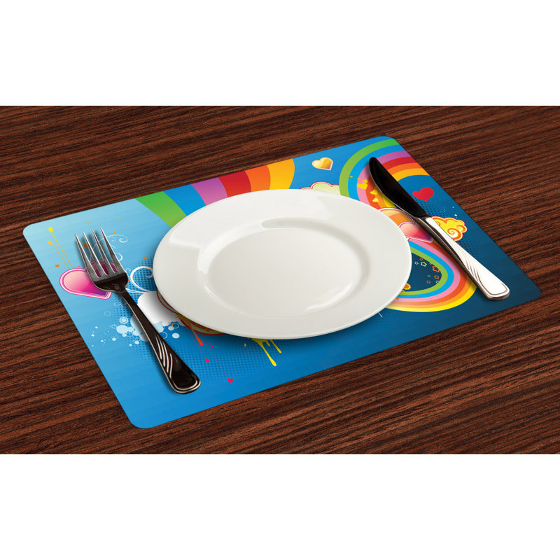Polyester Abstract Rectangle Placemat