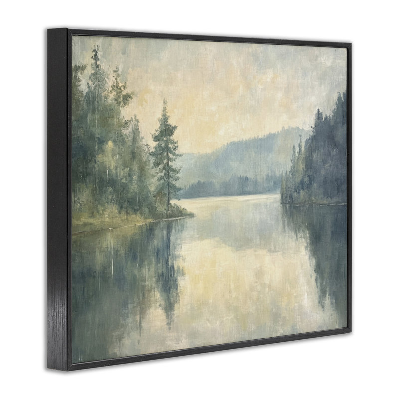 Giclée encadrée par Mountain's Reflection Landscape, conception de Petal Prints Design, H 16 po x l 20 po