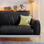 Causeuse-coussin standard en cuir véritable noir-162950177