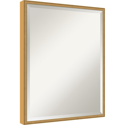 Phoebe Gold Beveled Wood Wall Mirror