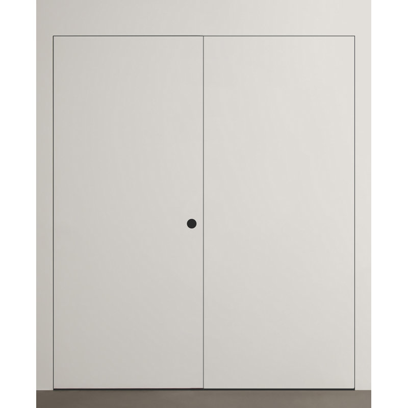 Double porte intérieure en bois manufacturé invisible Invisible, 56 po x 96 po, Gauche