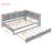 Wooden Daybed With Twin Size Trundle,Daybed With Storage Shelf And USB Charging Ports-1150113922-1150113923