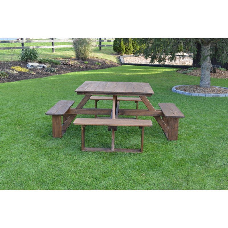 Table de pique-nique Law-Simmonds, Teinte champignon, L 75 po x l 75 po x H 30 po, Non