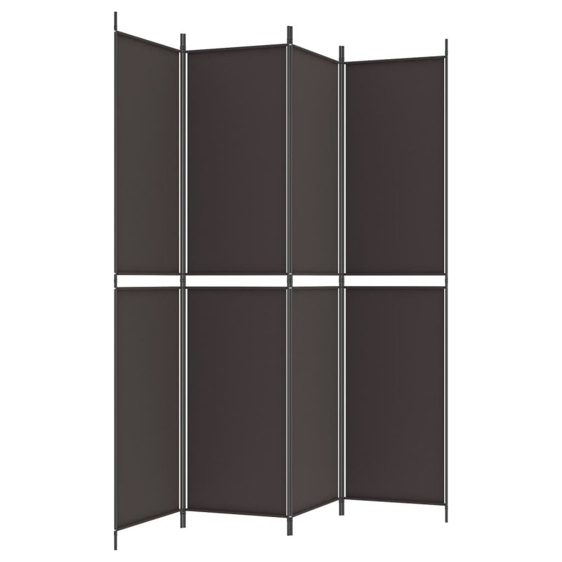 Cloison pliante Rikkea, Brun, 4, H 86,6 po x l 78,7 po