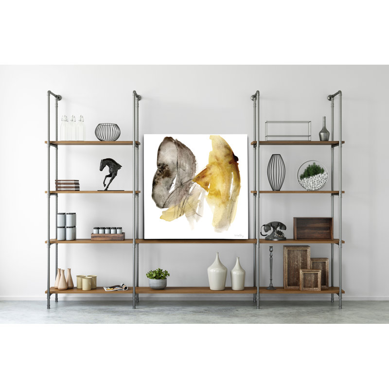 «CALENDULA I», peinture, H 32 po x l 32 po, Toile tendue