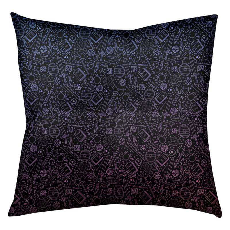 Coussin de sol carré Katelyn Elizabeth, 26 po x 26 po, Bleu / Rose