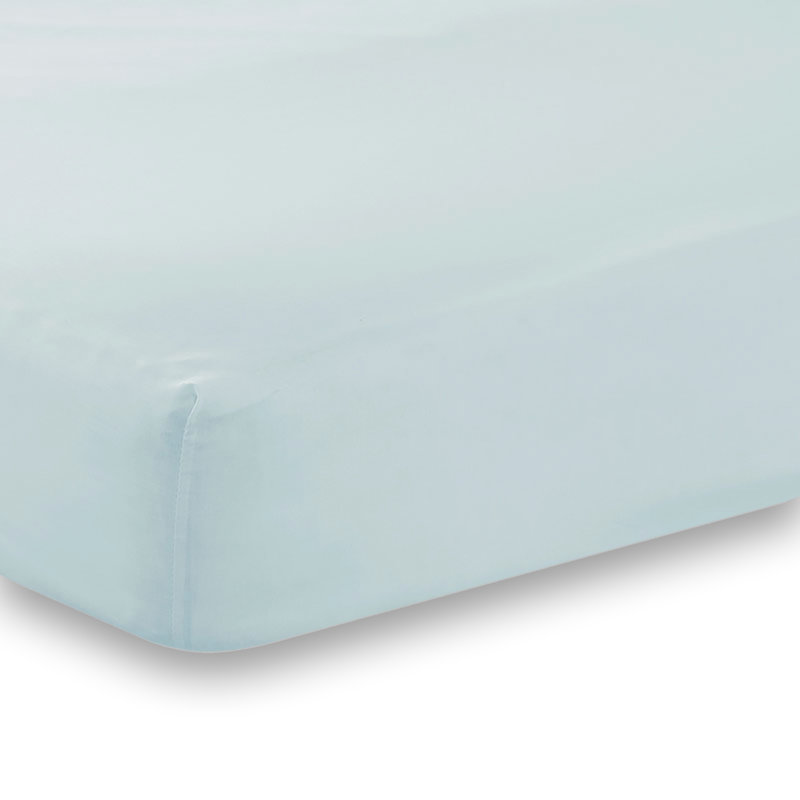 Izyan Percale Fitted Sheet, Duck Egg, Double (4'6)