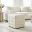 Repose-pieds cubique capitonné 100% cuir véritable Phabian-87785150