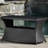 Grey Side Table For Outdoor, Iron Frame, 34"W X 22"D 19.5"H, Versatile Patio Furniture Table, Adds Elegance To