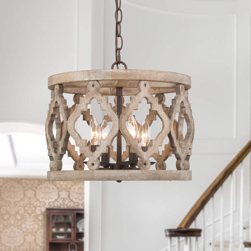Marcus 4 - Light Dimmable Drum Chandelier