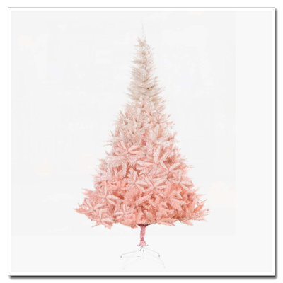 6ft Unlit Spruce Artificial Pink Christmas Tree