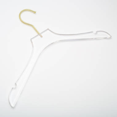 Wholesale Heavy Duty 17 Plastic Coat Hangers - Clear