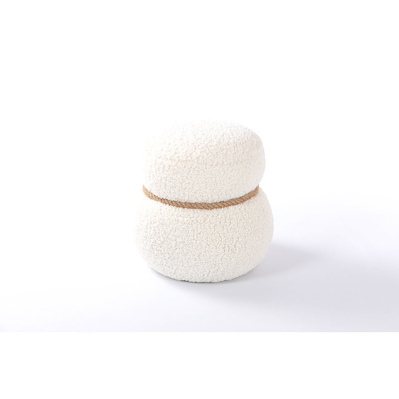 Snowman Stool, White