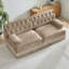 Canapé Chesterfield en velours doux capitonné à boutons-1926184431