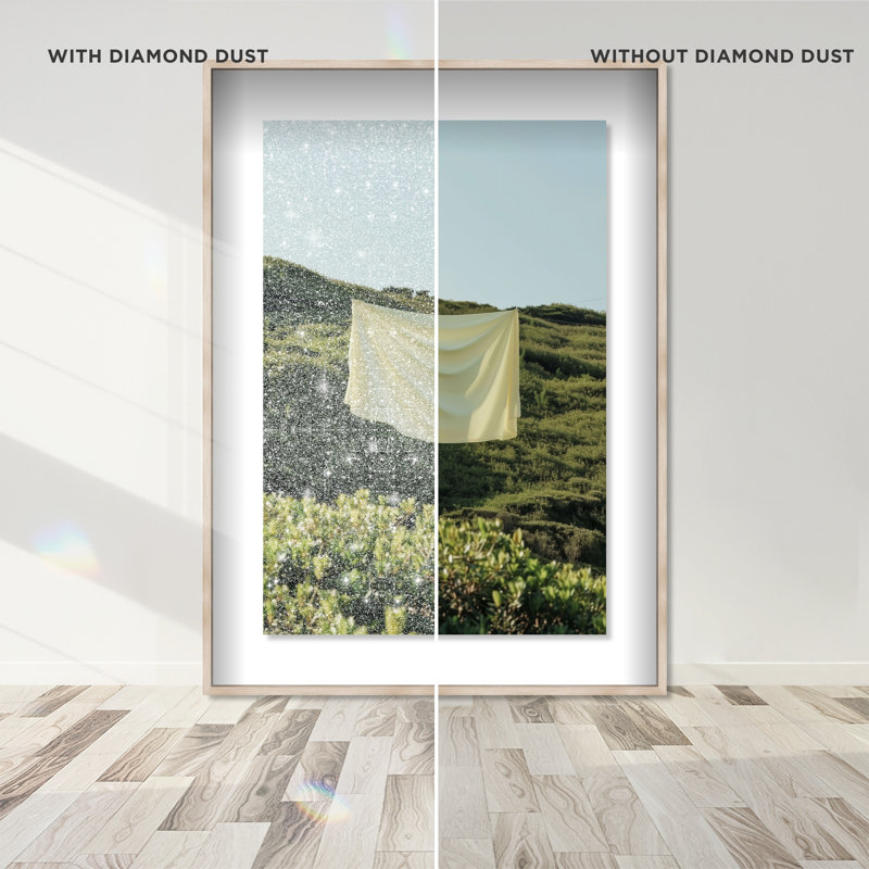 Floating Cotton II Print by Oliver Gal, 25.5"H x 17.5"W, Natural Oak Shadowbox