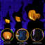 Décorations d'Halloween, ensemble de 3 sorcières lumineuses se tenant la main, sorcières avec piquets