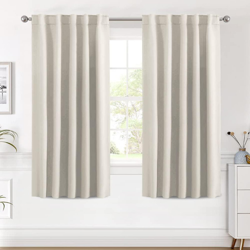 Rideaux de chambre à coucher à pattes/poches pour tringle, panneaux de traitement de fenêtre thermiques et isolants, rideaux occultants pour salon